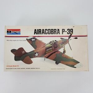 Monogram Airacobra P-39 1/48 Scale Model Kit Vintage 1969 6844 Military Plane